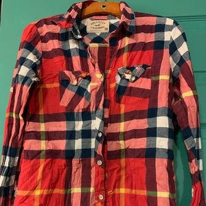 Button up plaid shirt